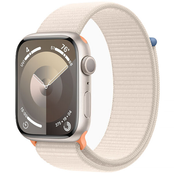 Apple Watch Series 9 45 mm  GPS - Starlight Aluminum  Sport Loop image number null