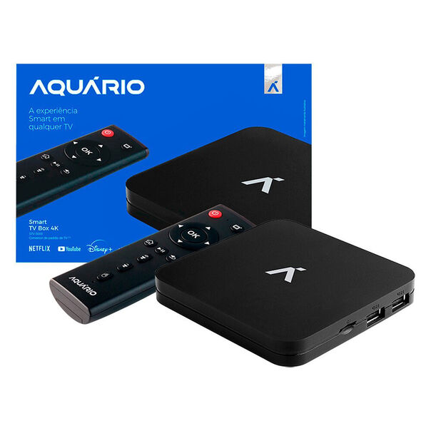 Smart Tv 4K Box Android STV3000 Aquario Av Pr - Preto - Bivolt image number null