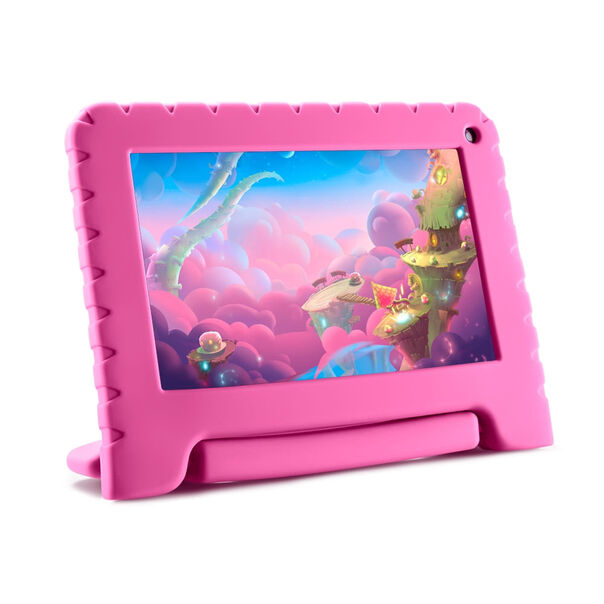 Tablet Multilaser Kid Pad com Controle Parental 32GB + Tela 7 pol + Case + Wi-fi - Rosa - NB379 NB379 image number null