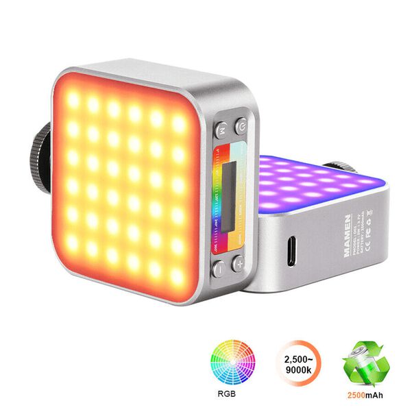 Iluminador Led Vídeo Light RGB LED-01 Dupla Face 5W Compacto para Câmeras e Filmadoras image number null