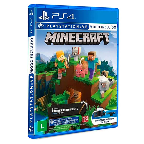 Jogo Minecraft Starter Collection Modo VR Incluído PlayStation 4 Mídia Física - Azul image number null