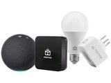 Echo 4ª Geração Smart Speaker com Alexa Amazon + Kit Casa Inteligente Positivo Smarthome