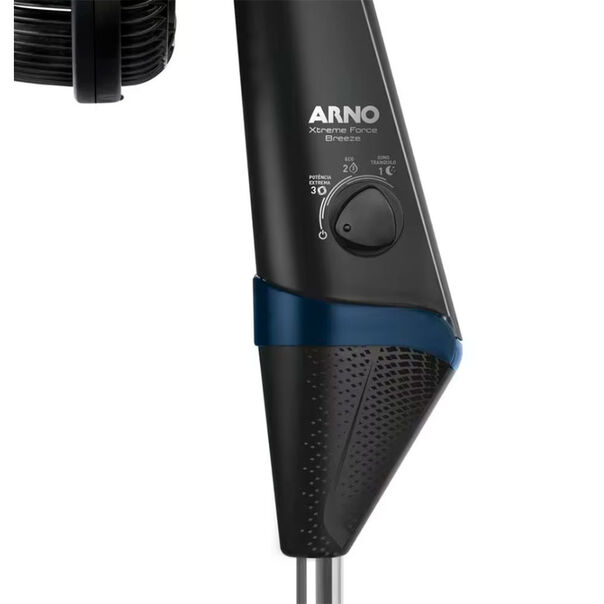Ventilador de Coluna Arno Xtreme Force Breeze VB4C 40 cm com 3 velocidades e 6 Pás - Preto/Azul - 110V image number null