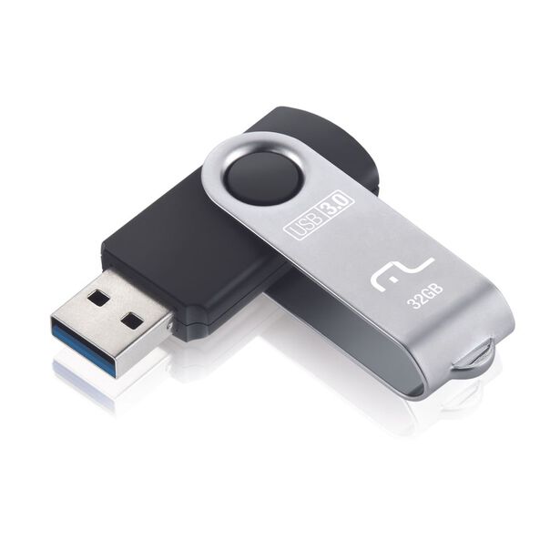 Pen drive Multilaser Usb 3.0 Twist Preto 32Gb - PD989 PD989 image number null