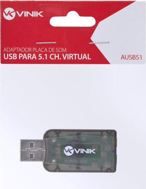Adaptador Placa de Som USB 5.1 Canais Virtual AUSB51 image number null