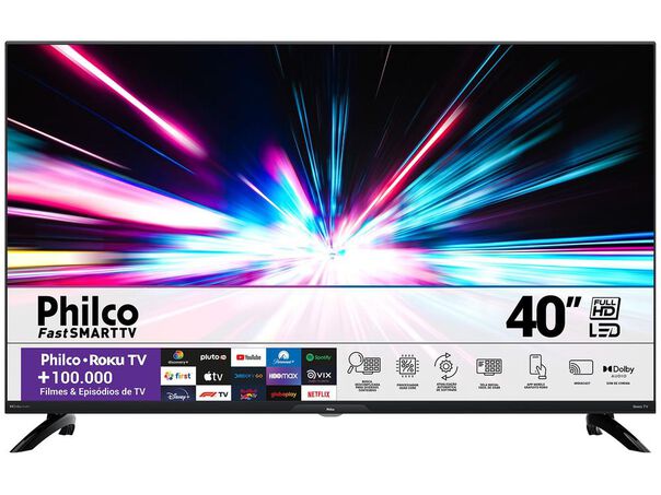 Smart TV 40” Full HD D-LED Philco PTV40G7ER2CPBLF Wi-Fi 3 HDMI 2 USB image number null