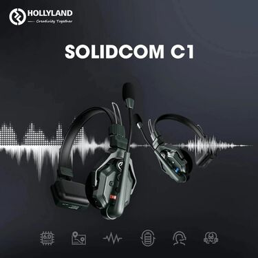 Sistema Intercomunicação DECT Hollyland Solidcom C1-4S Wireless Full-Duplex com 4x Headsets image number null