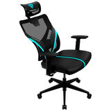 Cadeira Gamer Ergonômica ThunderX3 Yama1 Preto-Ciano - Preto com Azul