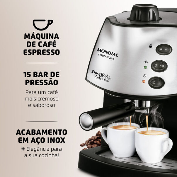 Máquina de Café Expresso Mondial C-08 CAFETEIRA-127V-PRETO-INOX image number null