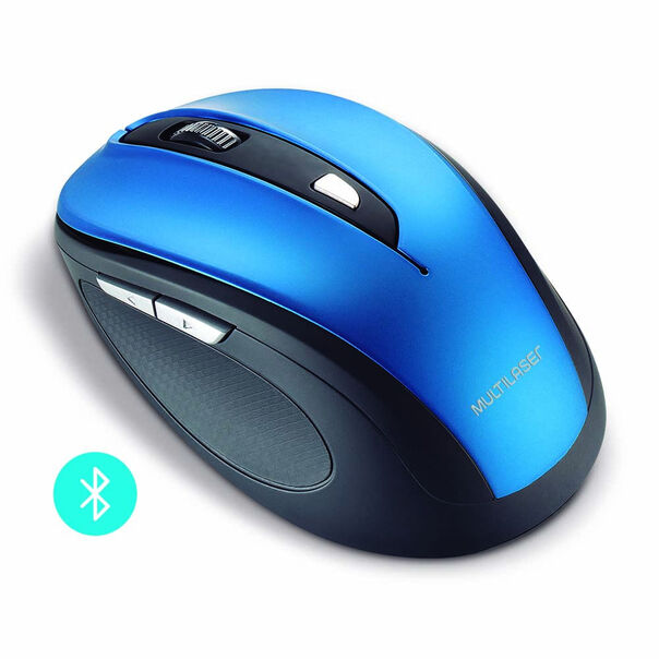 Mouse Sem Fio Comfort Conexão Usb 1600dpi Ajustável 6 Botões Textura Emborrachada Azul - MO240 MO240 image number null