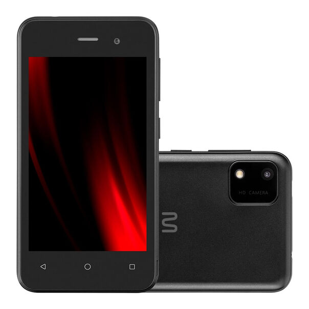 Smartphone Multilaser E Lite 2 32GB 3G Wi-Fi Tela 4 pol. Dual Chip 1GB RAM Android 10 (Go edition) Processador Quad Core - Preto - P9146 P9146 image number null