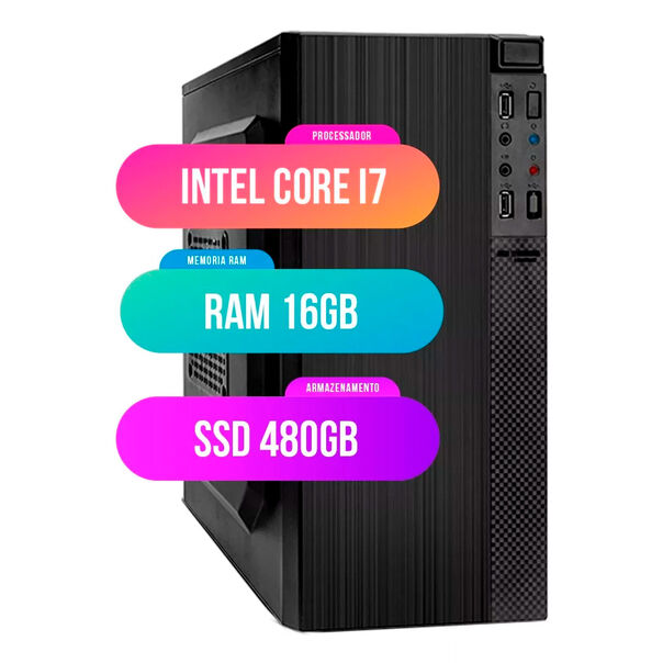 Pc Computador Cpu Intel Core I7 Memoria Ram 16gb Ssd 480gb image number null