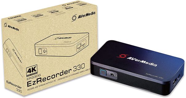 AVerMedia EZRecorder 330G.4K Pass-Through e Gravação 1080p, Gravador HDMI, PVR, DVR, Agendamento de Gravação, IR Blaster, Edição Sem PC, Fácil Instala image number null