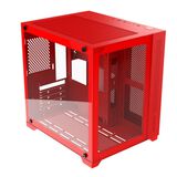 Gabinete Gamer Forcefield RED Magma - Frontal e Lateral em Vidro - PCYES - GFFRMP