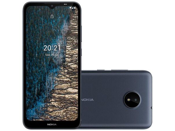 Smartphone Nokia C20 32GB Azul 4G Octa-Core 2GB RAM Tela 6 5” Câm. 5MP + Câm. Selfie 5MP  - 32GB - Azul image number null