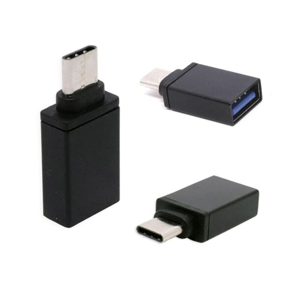 Mini Adaptador OTG Fêmea USB para Tipo-C USBC Macho image number null