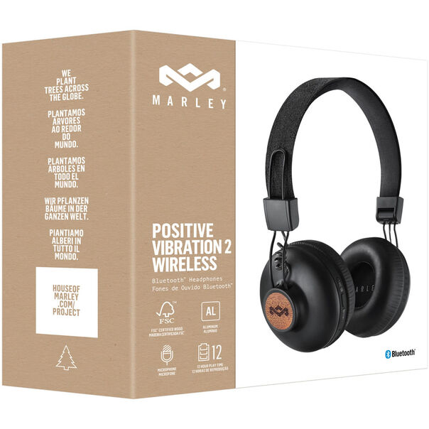 Fone de Ouvido Positive Vibration 2 Wireless Preto - House Of Marley image number null