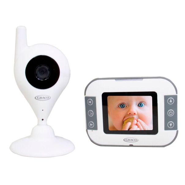 Babá Eletrônica com Câmera e Monitor de Áudio e Vídeo com Intercomunicação Sem Fio Branca image number null