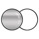 Rebatedor Circular 2 em 1 Branco e Prata de 80cm Dobrável