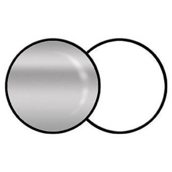 Rebatedor Circular 2 em 1 Branco e Prata de 80cm Dobrável image number null