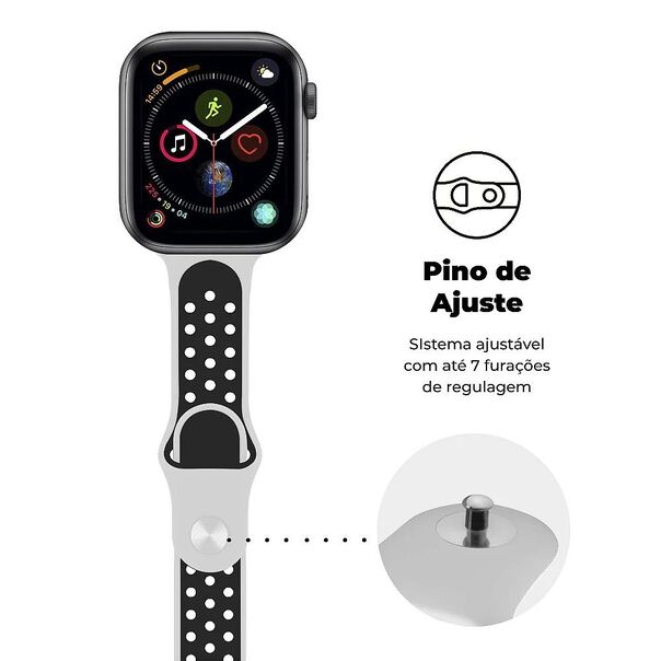 Pulseira para Apple Watch Armor Running 49MM - Branco e Preto - Gshield image number null