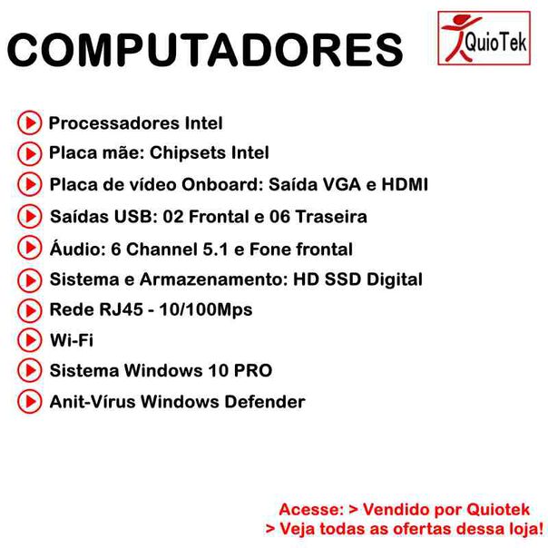 Computador Office Intel Core I3-3.2ghz 8GB Ssd 120GB image number null