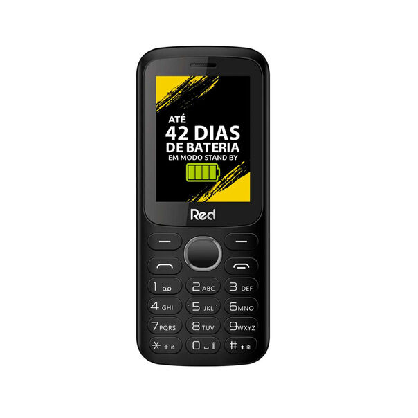 Celular Mega II com Tela 2.4 Polegadas Red Mobile - Preto com Vermelho image number null