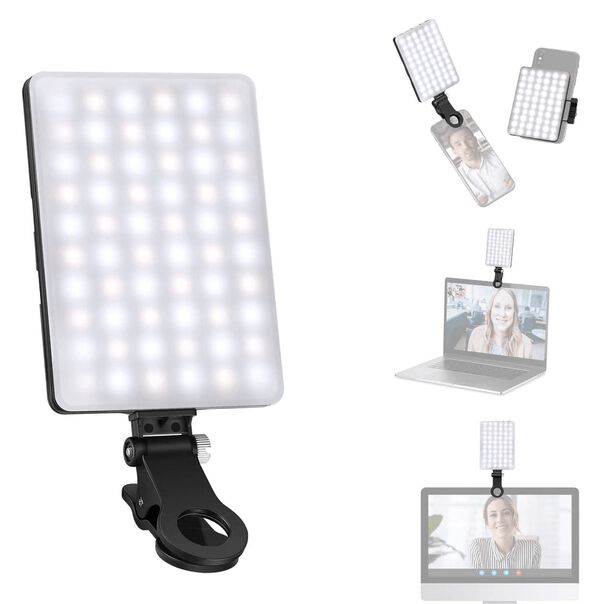 Iluminador LED Portátil Mamen V11 Mobile Video Light 5W BiColor 2500K-9000K para Smartphones e Tablets image number null