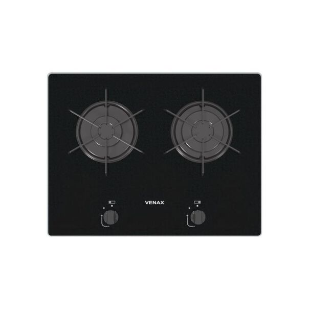 Cooktop Linear 2 Bocas Venax Arena Preto Gas Glp image number null