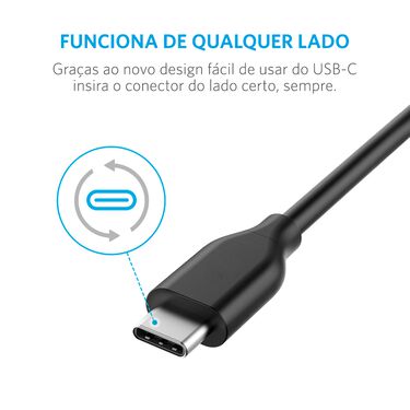 Cabo Anker PowerLine USB-C para USB 3.0 | 0 9 metros Preto image number null