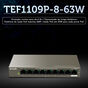 Switch 9 portas 10-100Mbps c- 8 portas PoE TEF1109P-8-63W