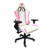 Cadeira Gamer Reclinável Com Encostos Raven 4D X-10 Branco-Rosa
