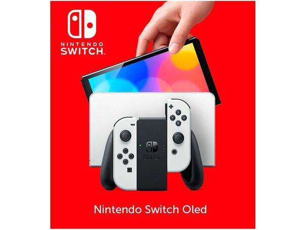 Nintendo Switch 64GB 2 Controles Joy-con Branco 7” image number null
