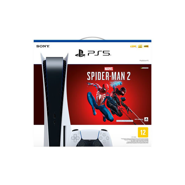 Playstation 5 Sony 825GB 1 Controle Sem Fio Marvels Spider-Man 2 SO000107 - Branco image number null