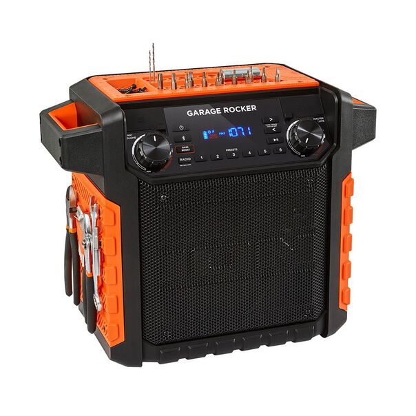 Caixa de Som 50 W  sem fio  AM-FM  bateria recarregável e bandeja p- apoio de ferramentas image number null
