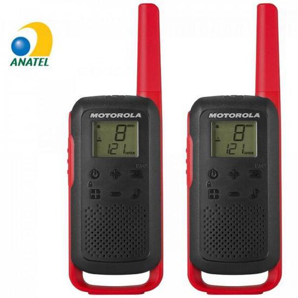 Radio Comunicador Talkabout 32KM T210BR VERMELHO PRETO Motorola - PAR   2 image number null