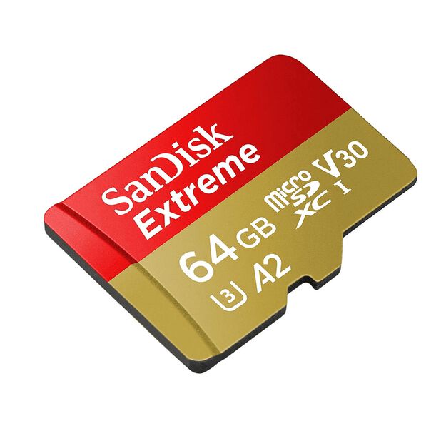 Cartão MicroSDXC 64Gb SanDisk Extreme UHS-I - V30 - U3 - A2 de 170Mb-s image number null