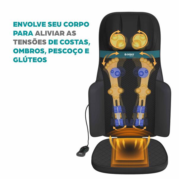 Assento Massageador Shiatsu Comfort e Massageador para pés com aquecimento Genis Relax | Genis Relax image number null
