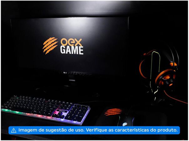 Kit Gamer Teclado Mouse Headset Mouse Pad OEX Game Combo Argos image number null
