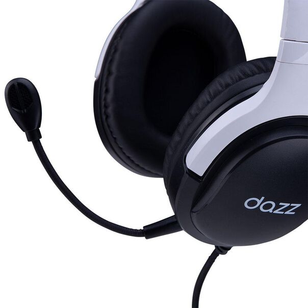 Headset Gamer Dazz HR6148 2.0 Drivers 40mm Preto e Branco D62000102 image number null