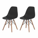 Kit 2 Cadeiras Charles Eames Eiffel Preta