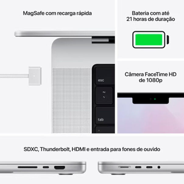 MacBook Pro 16 Chip M1 Max 32GB SSD 1TB Chip Prata - MK1H3BZ-A image number null