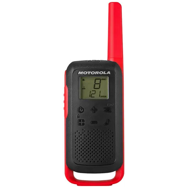 Rádio Comunicador Talkabout Motorola T210BR 32km - Vermelho-Preto image number null