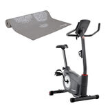 Combo Fitness - Bike Ergométrica Vertical Schwinn e Tapete de Yoga Premium Com Estampa Primavera Cinza - ES2202K ES2202K
