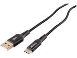 Cabo USB-USB-C 1m Ultraresistente Carregamento Rápido Geonav Essential - Preto