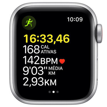 Apple Watch SE GPS + Cellular. 44mm Caixa de Alumínio com Pulseira Esportiva - Prata image number null