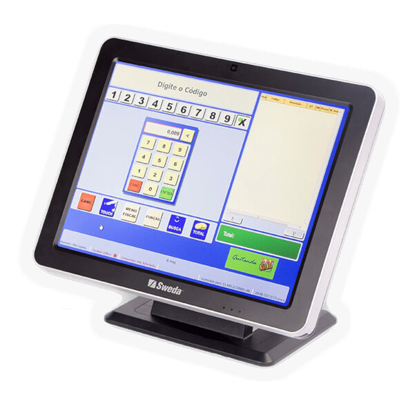 Monitor Touch Screen Sweda LCD 15 SMT-200 - Preto - 100 240 Bivolt image number null