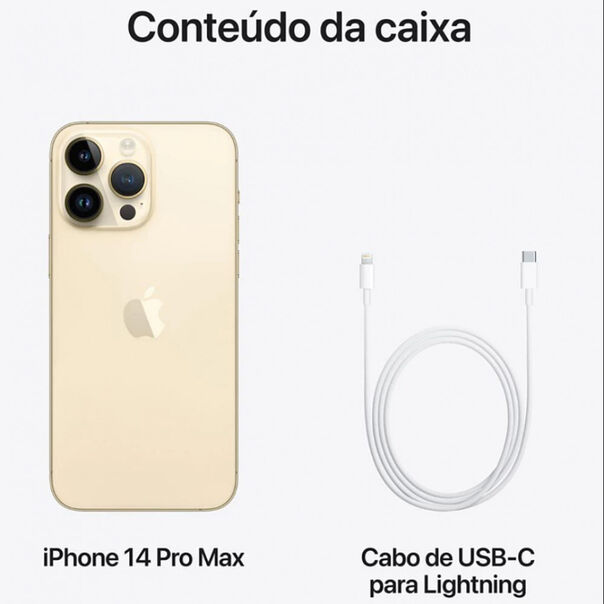 IPhone 14 Pro Max com iOS 161TB e Carregador - Dourado - Bivolt image number null