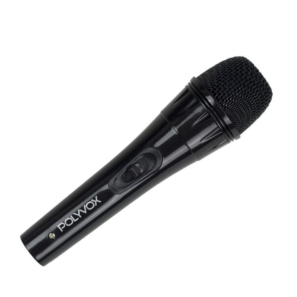 Microfone Dinâmico Preto com Fio Polyvox image number null