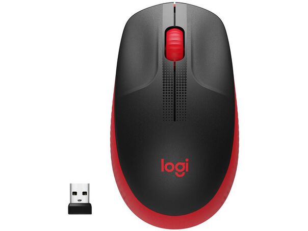 Mouse sem Fio Logitech Óptico 1000DPI 3 Botões M190 Vermelho - Vermelho image number null
